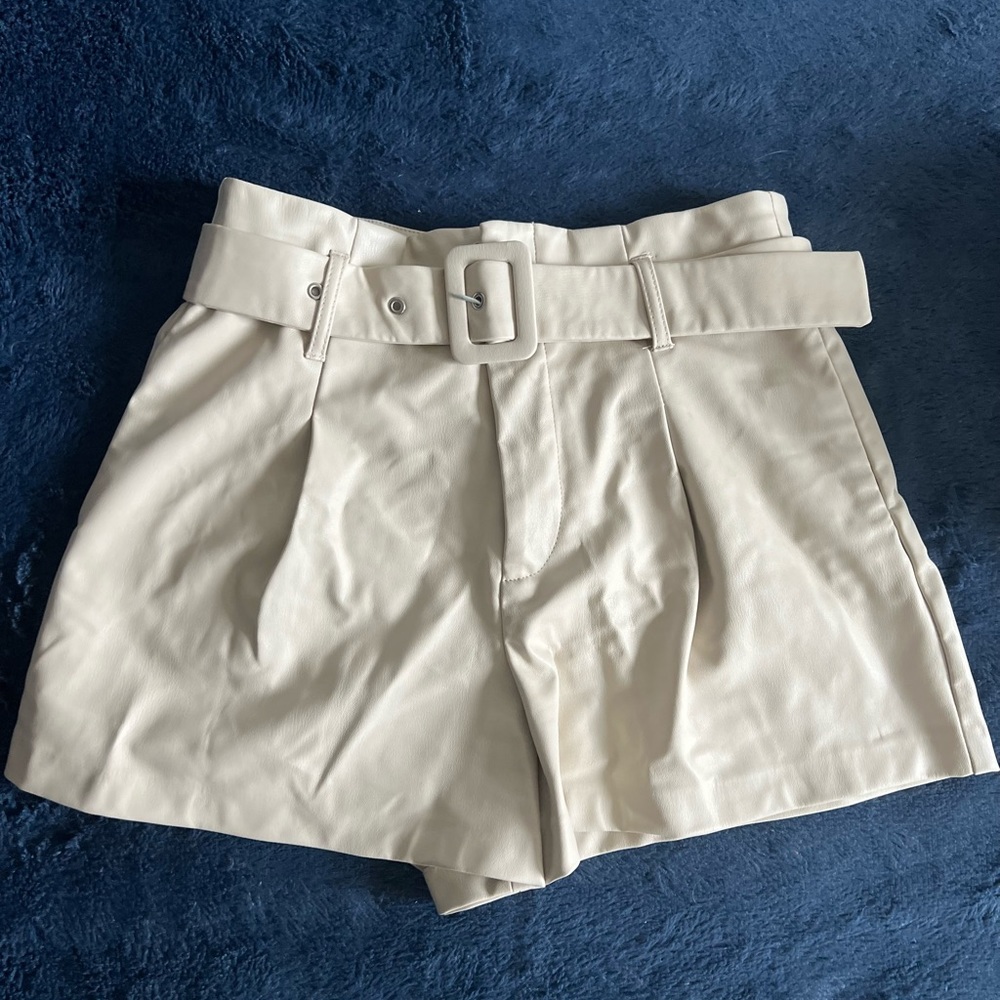 Zara faux leather shorts